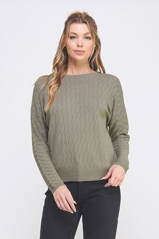 Cozy Whisper Pointelle Sweater