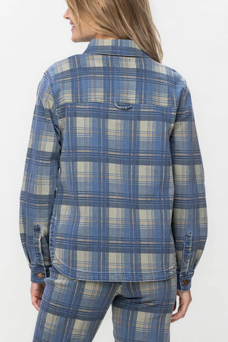 JB Plaid Denim Shacket