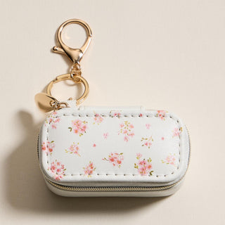 Sweet Blooms Travel Jewelry Case Keychain