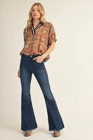 Boho Belle Contrast Top