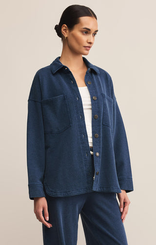 Z Supply All Day Knit Denim Shacket