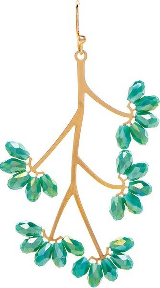 Earthy Focus Beaded Branch Earrings