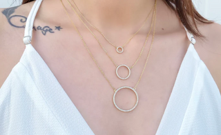 Pavè Circle Necklace