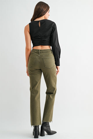 MICA DENIM: Everyday Tummy-Tuck Straight Jeans