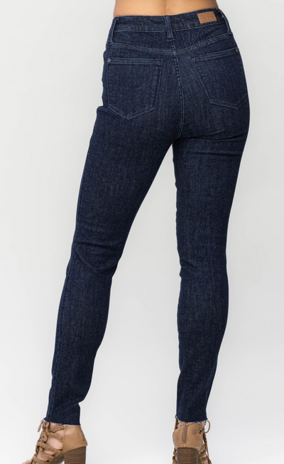 Judy Blue Skinny Minnie Dark Wash High Rise Tummy Control Top Skinny Jeans