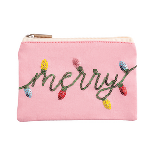 Holiday Sequin Zipper Pouches