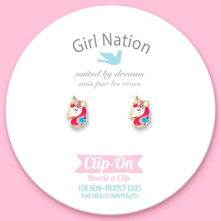 Girl Nation Clip On Earrings