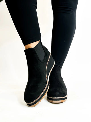 Love You A Latte Boot - Black Suede