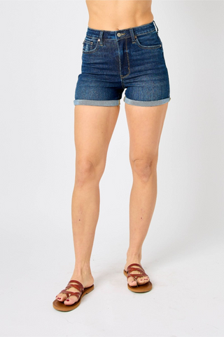 Judy Blue HW Evolving Reflections Cuffed Shorts