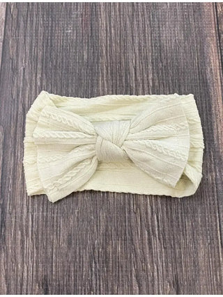 Soft Cable Knit Knot Bow Headbands