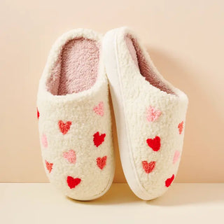 Multi Hearts Comfy Slippers