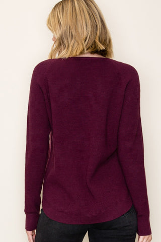 Go-To Dynamite Waffle Textured Sweater