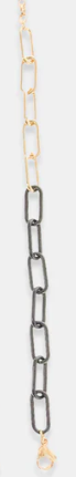Half Enamel Paperclip Chain Bracelet