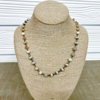 Pearl & Stone Bead Necklace