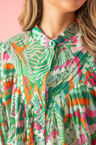 Power Within Abstract Print Blouse