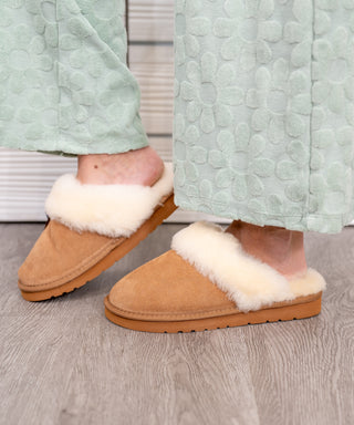 Lia Scuff Slipper - Chestnut