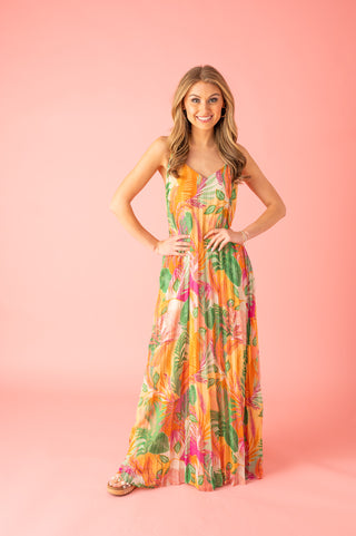 Joy In Every Day Pleated Maxi Dress