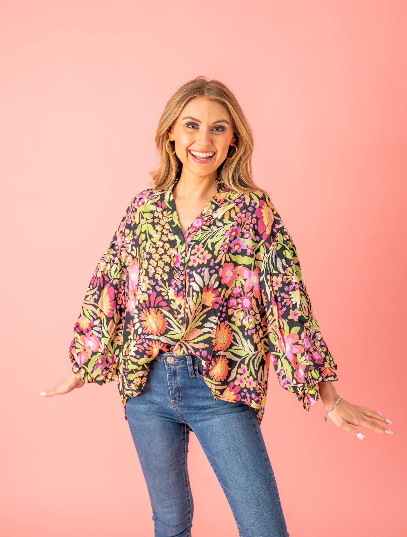 Blossoming With Joy Floral Blouse