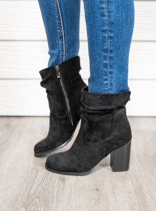 Last Call Faux Suede Boot - Black