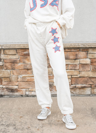 Star Spangled French Terry Joggers