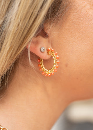 Nadia Beaded Hoop Earring