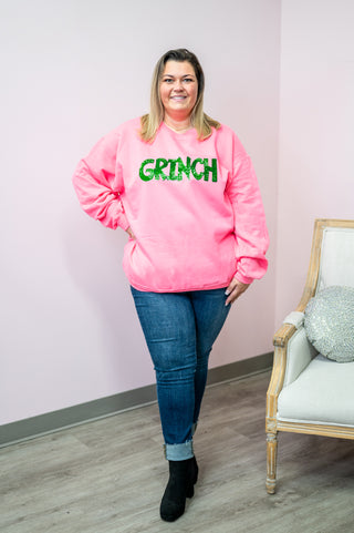 Sequin Grinch Holiday Sweatshirt