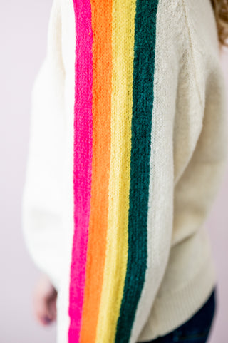 After The Rain Rainbow Stripe Sweater