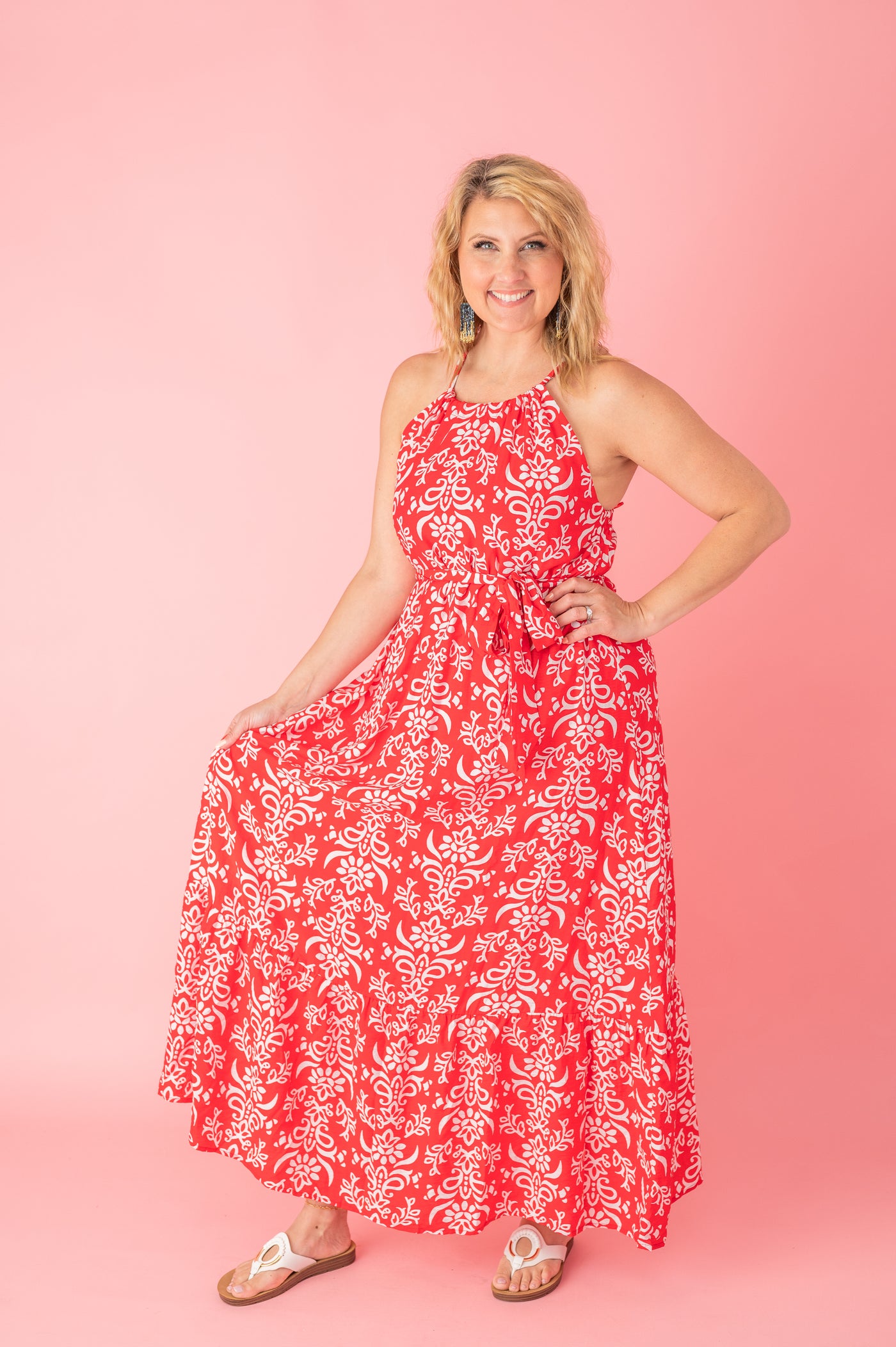 Cherry Blossom Bliss Floral Maxi Dress