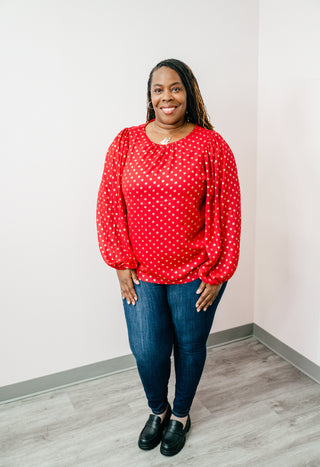 Polka Dot Metallic Top