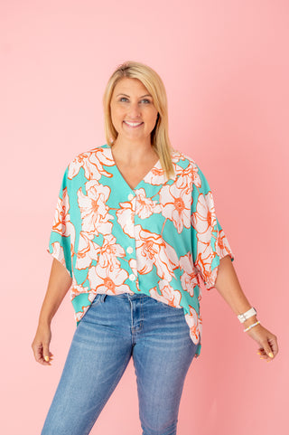 True Botanical Floral Top