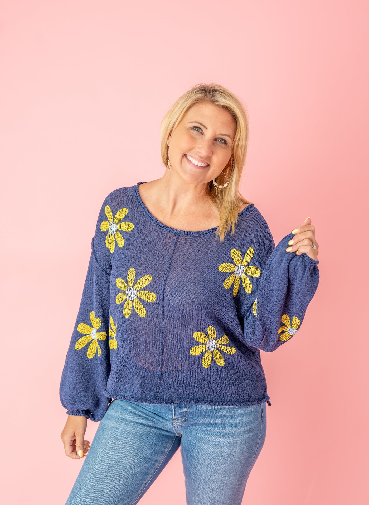 FINAL SALE POL: Full Bloom Life Sweater