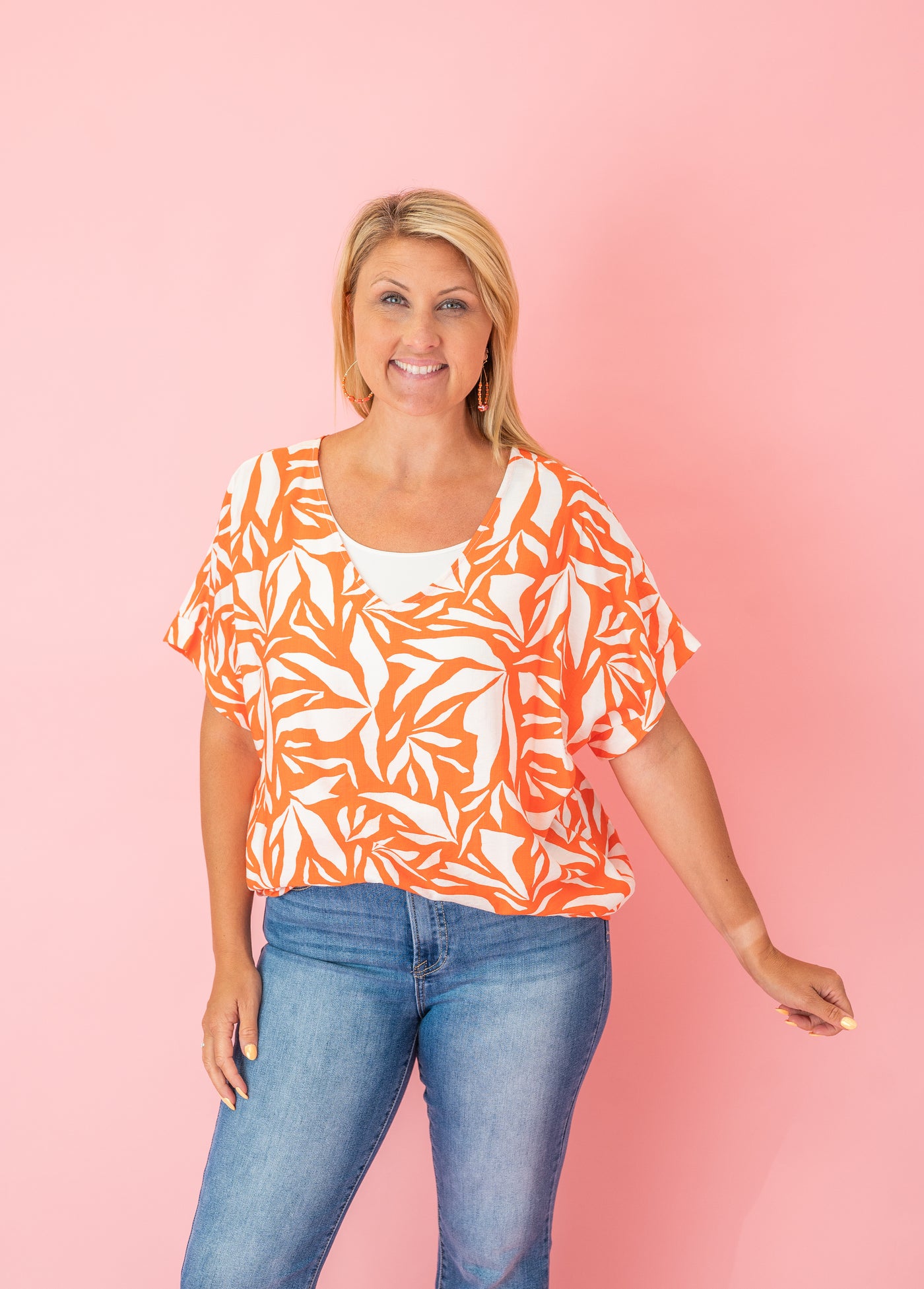 FINAL SALE JODIFL - Never Better Leaf Print Top