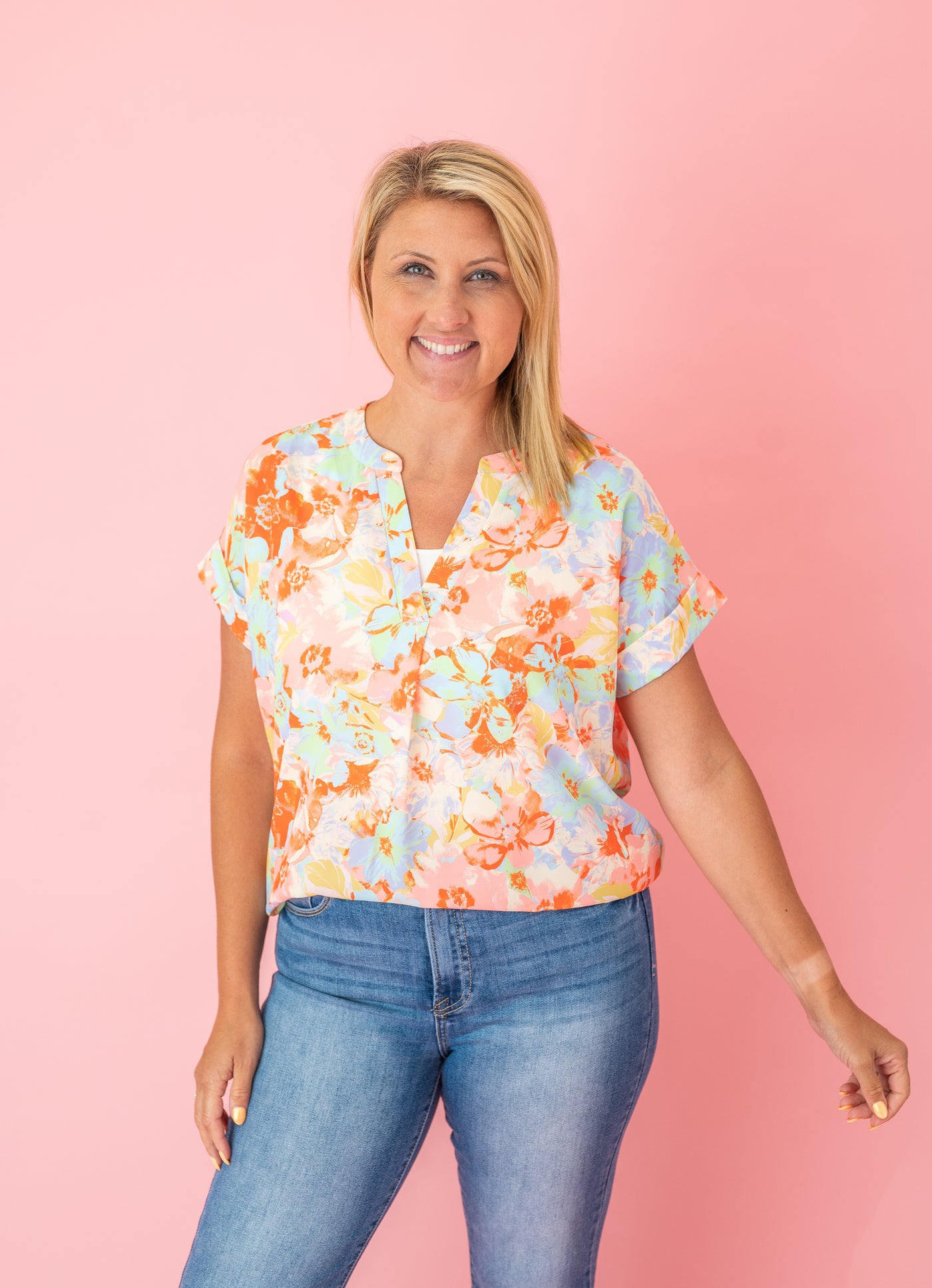 FINAL SALE JODIFL - Fashion Floral Top