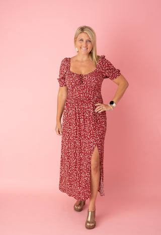 Keep It Close Floral Maxi Dress