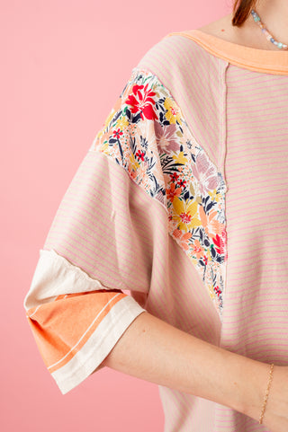 Perfectly Paired Striped Floral Top