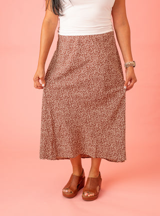 Best Of Friends Vine Print Midi Skirt