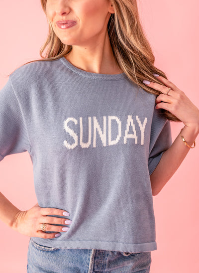 Sunday Short Sleeve Sweater Top