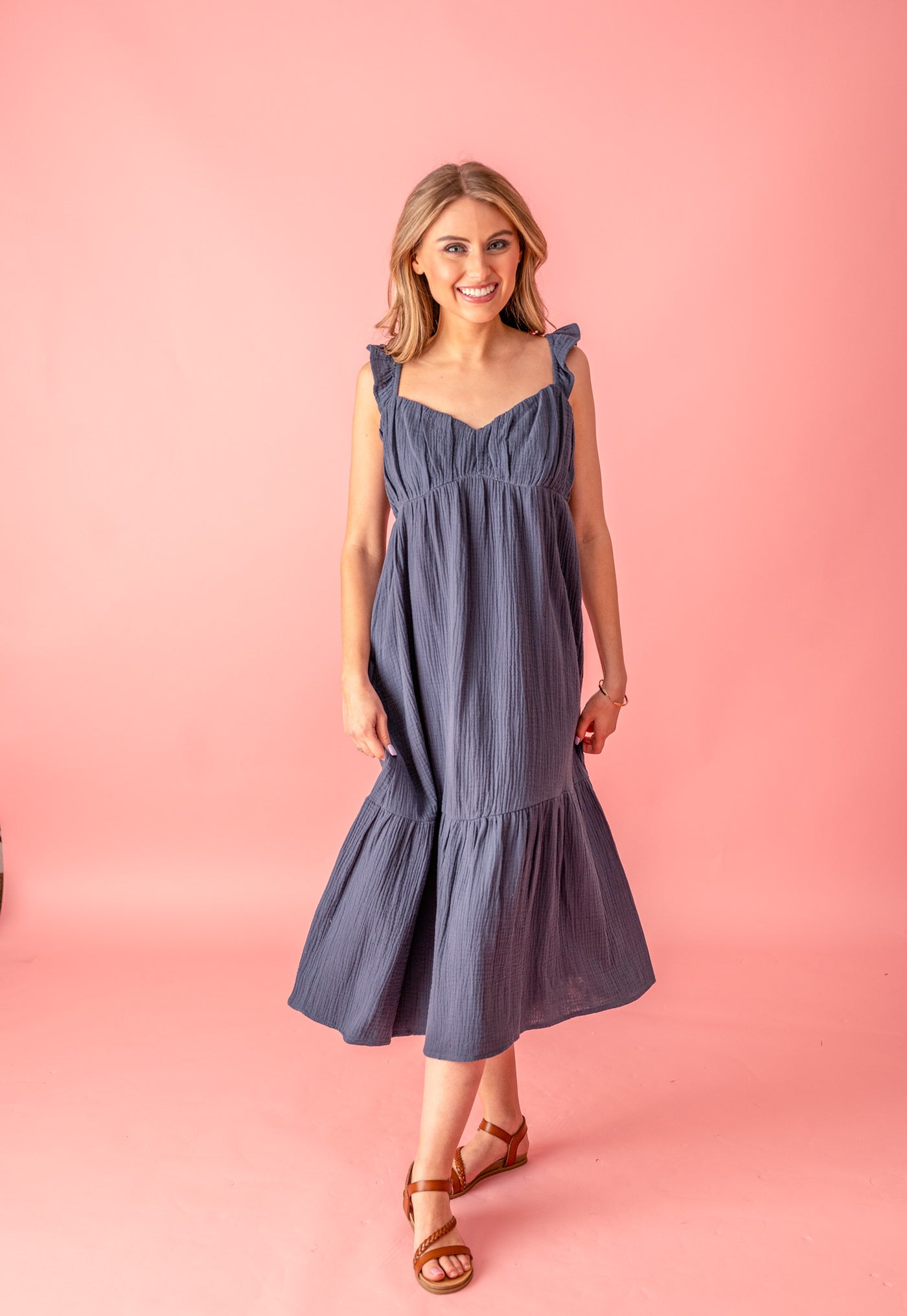 You Can Fly Tiered Midi Dress