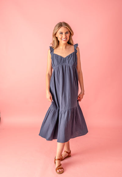 You Can Fly Tiered Midi Dress