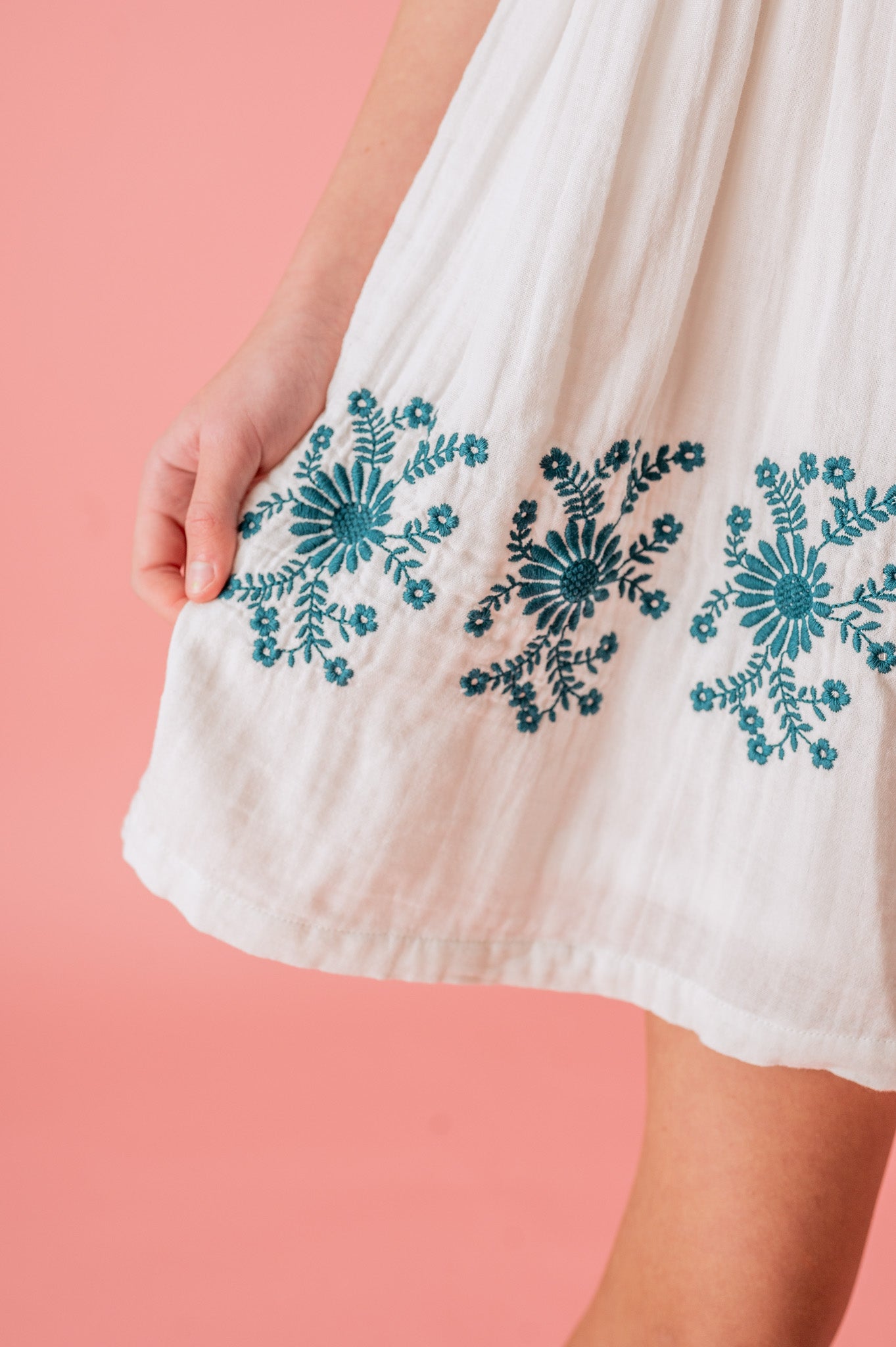 Embroidered Delight Mini Dress