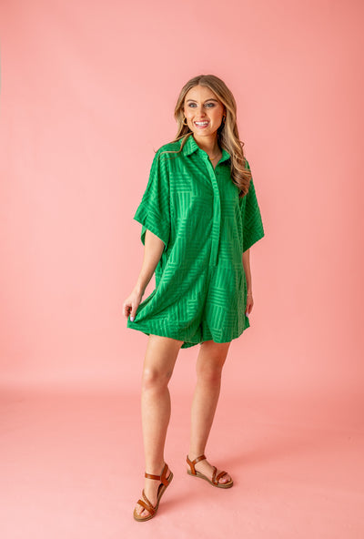 Follow Your Lead Collared Romper