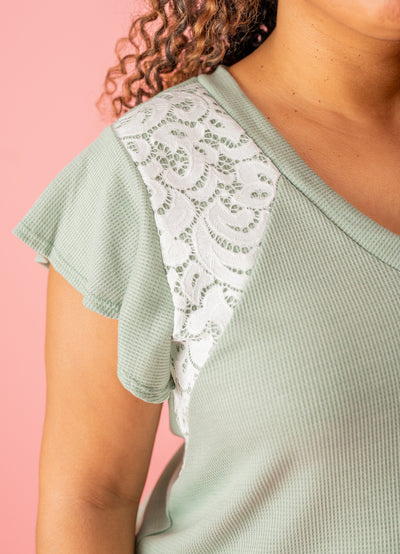 Lace and Flutter Top