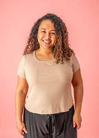 The Casual Ribbed Scoop Neck Top