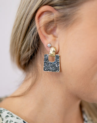 Pave & Metal Earrings