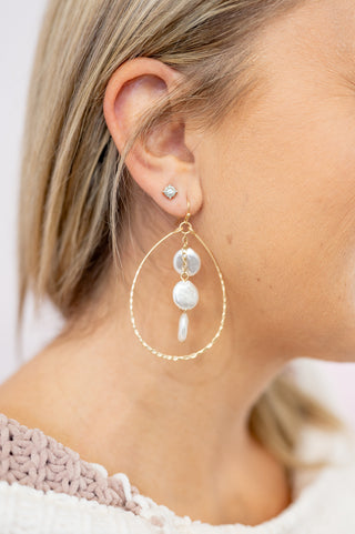 Take It Home Teardrop and Pearl Earrings