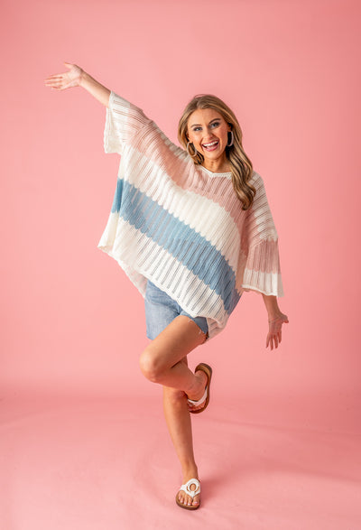 Cheerful Delight Stripe Sweater