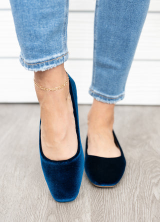 Over It Ballerina Flat - Blue Velvet