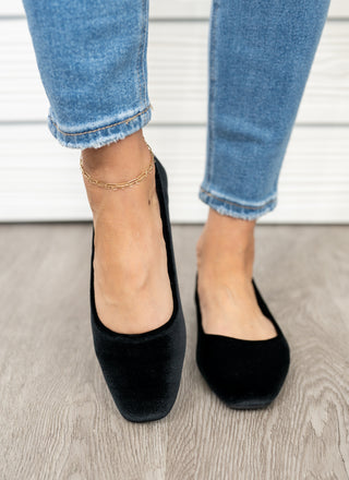 Over It Ballerina Flat - Black Velvet