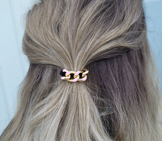 Enamel Hair Tie - Bracelet Set