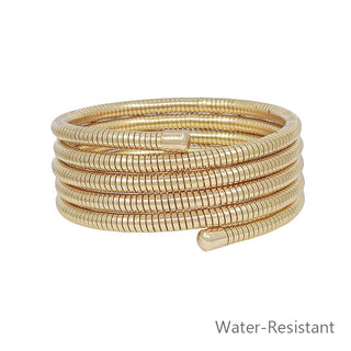 Gold Coil Wrap Bracelet